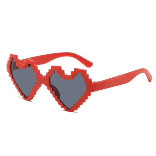 Fashion Sunglasses for Kids Toy Heart Shape Pixel Mosaic Sun Glasses UV400 Protection Children Eyewear - Image 3