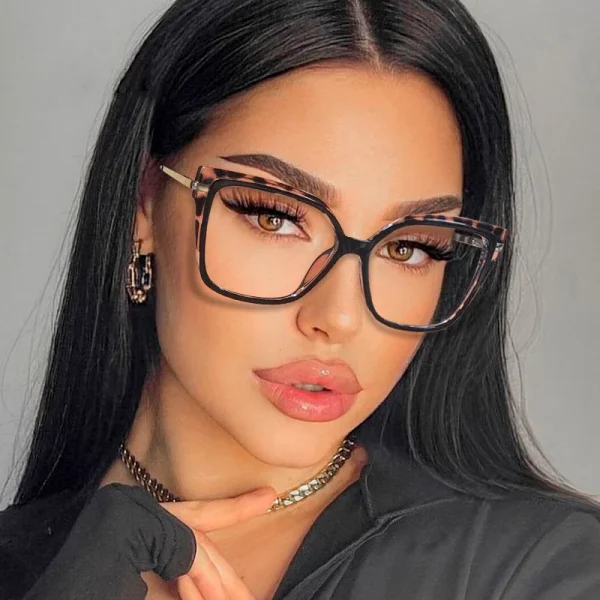 LMA 95811 Women Optical Spectacles Eyeglass INS Latest Model Computer Fashion Blue Light Blocking TR90 Glasses Frame 2024