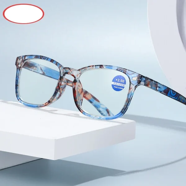 2023 New Arrival Fashion Printing Flower Custom Logo UV400 Cheap Optical Frames Anti Blue Light Reading Glasses - Image 3