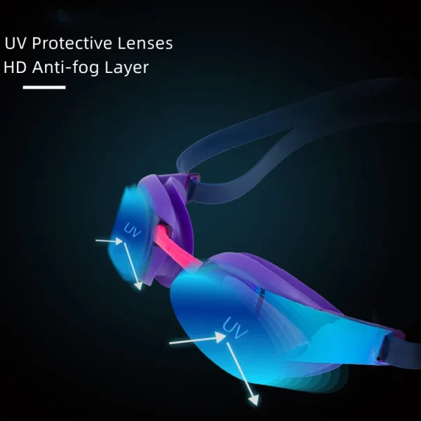 Adult Swimming Goggles Big Frame Anti-fog No Leaking Silicone Swim Glasses for Men Women Eye Protection - Image 6