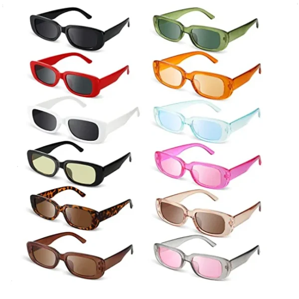 Small Rectangle Sun Glasses Retro Driving Eyeglasses Vintage Narrow Frame Square Sunglasses Unisex Frame Eyewear