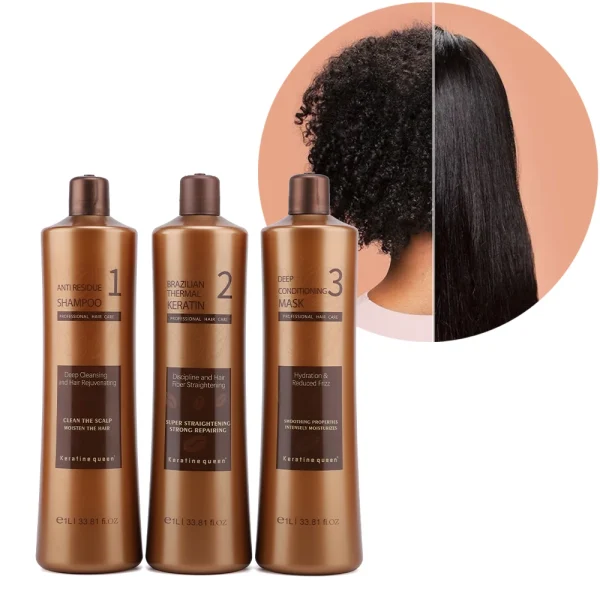 1000ml Salon Professional Permanent Hair Brazilian Keratin Straightening Treatment Cream Hair Keratin for Hair Smoothing
