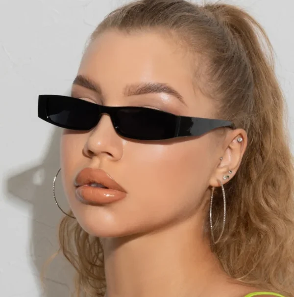Small Rectangle Sunglasses Retro Narrow Frame Sunglasses UV400 Sun Glasses Vintage Square Eyewear