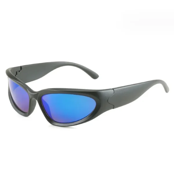 Y2K Cat Eye Sunglasses Men Punk Mirror Windproof Sport No Polarized Shades UV400 Fashion Women Outdoor Sports Sun Glasses - Image 6
