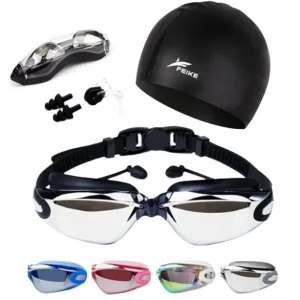 Swimming Glasses Adult Swim Goggles With Cap Gafas De Natacion No Leaking Anti Fog Unisex Adults Swimming Goggles