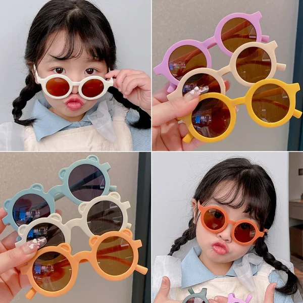 Wholesale Cheap Toddler Sun Glasses Fashion Design Custom logo Round Kids Colorful Children Sunglasses - Image 5
