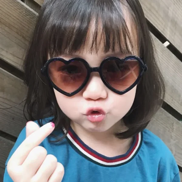 Children's Sunglasses Fashion Heart Shape Cute Boy Girl Sunglasses Baby UV400 Sun Glasses  Children's Eyewear - Image 4