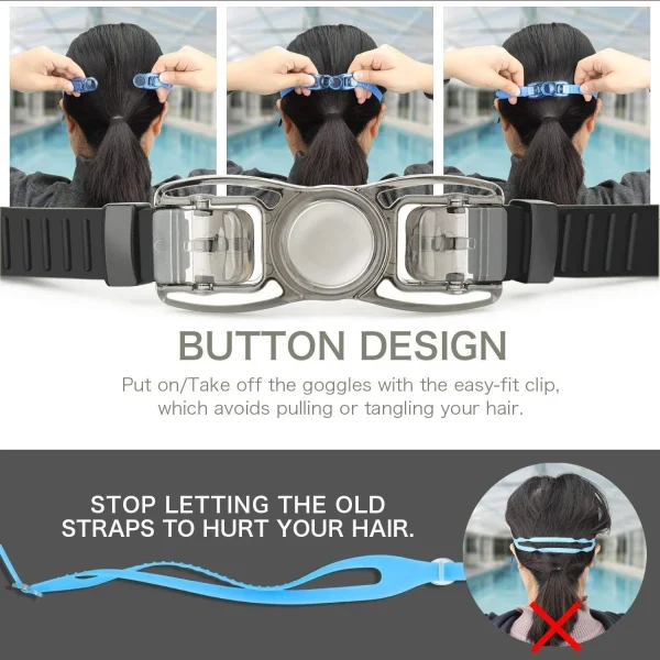 2 Packs of Professional Anti Fog Swimming Goggles No Leaking UV Protection Wide View Swim Goggles for Women Men Adult Kids - Image 5