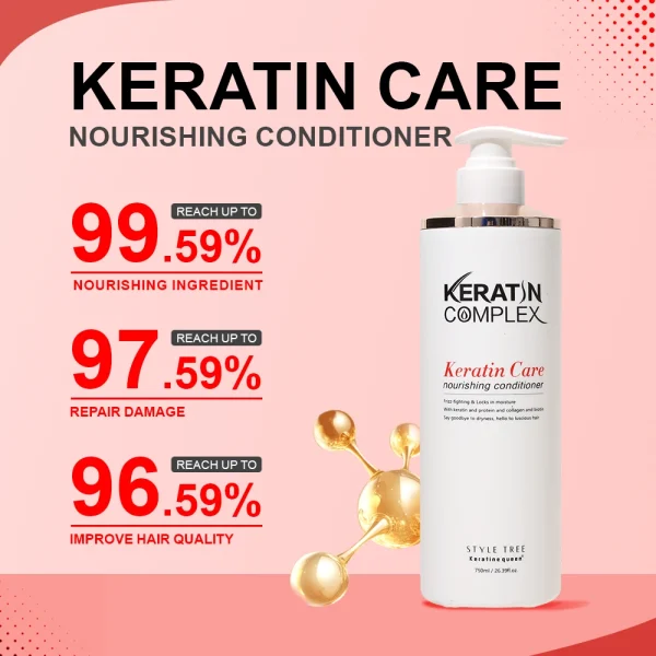 Private Label Organic Shampoo Deep Repairing Hair Care Set Complex Keratin Shampoo and Conditioner Set Manufacturer - Image 3