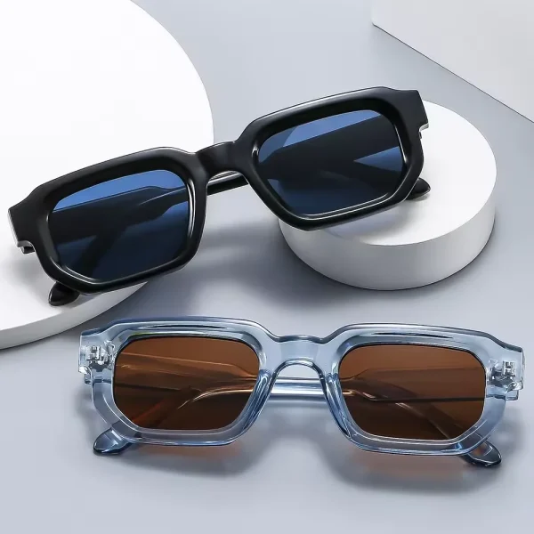 2024 Custom Logo Sun Glasses for Women Thick Frame Sunglasses Black Frames Glasses Square Shades for Men