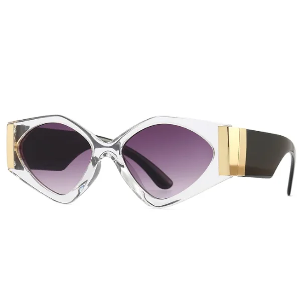 2024 Cat Eye Sunglasses Women Punk Style Big Frame Sun Glasses Fashion Design Custom Logo Eyewear UV400 - Image 5