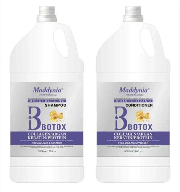 Organic Botox Hair Care Set 5 Gallons Keratin Vitamin B5 Shampoo Conditioner for Hair Growth New Hotel Shampoo Conditioner Set - Image 6
