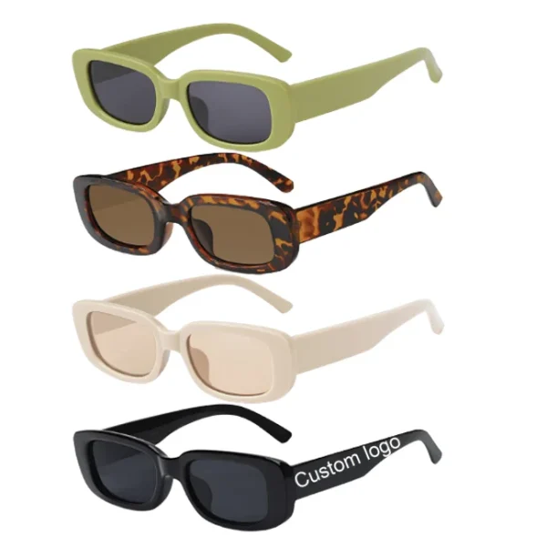Custom logo Vintage Square Sunglasses Lentes Sol Cuadrado Blanco Gafas De Sol Para Mujer 2023 Oculos De Sol - Image 3