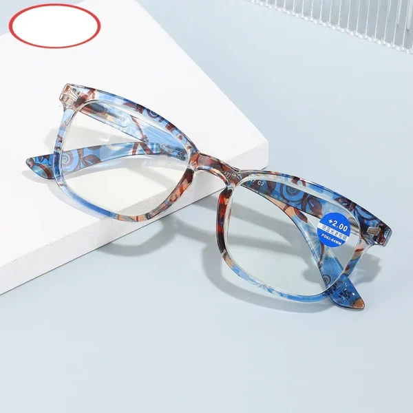2023 New Arrival Fashion Printing Flower Custom Logo UV400 Cheap Optical Frames Anti Blue Light Reading Glasses - Image 2