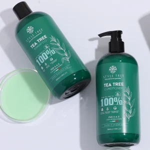 New Arrival 100% Natural Tea Tree Oil Hair Care Set Tea Tree Anti Dandruff Shampoo Private Label