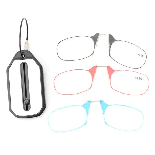 LMA 6130 New Fashion Nose Clip Reading Glasses Lightweight TR90 Convenient Personalized Retro Personality Mini Eyewear 2024 - Image 2