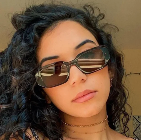 Vintage Square Sunglasses Women Irregular Sunglasses Square Cat Eye Sunglasses for Women UV400 Protection Rectangle Glasses - Image 2