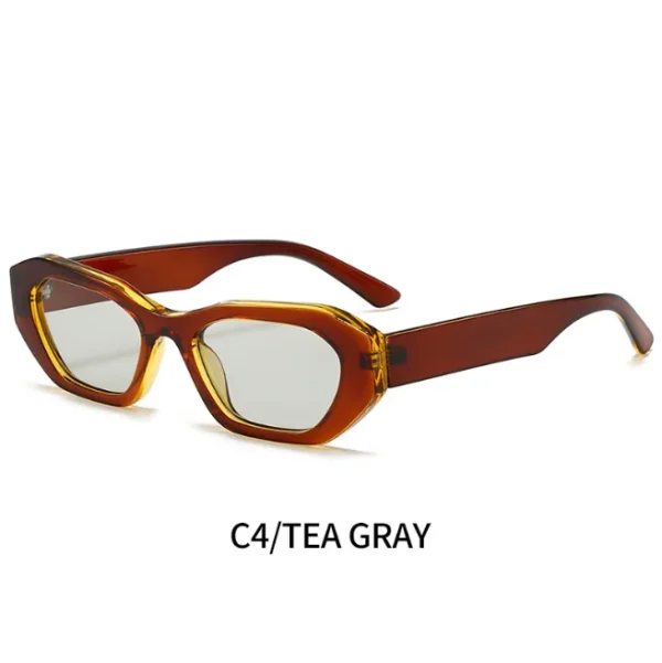 Small Frame Sunglasses for Women and Men Rectangle Punk Shades UV400 Fashion Design Outdoor Summer Eyewear - Image 3