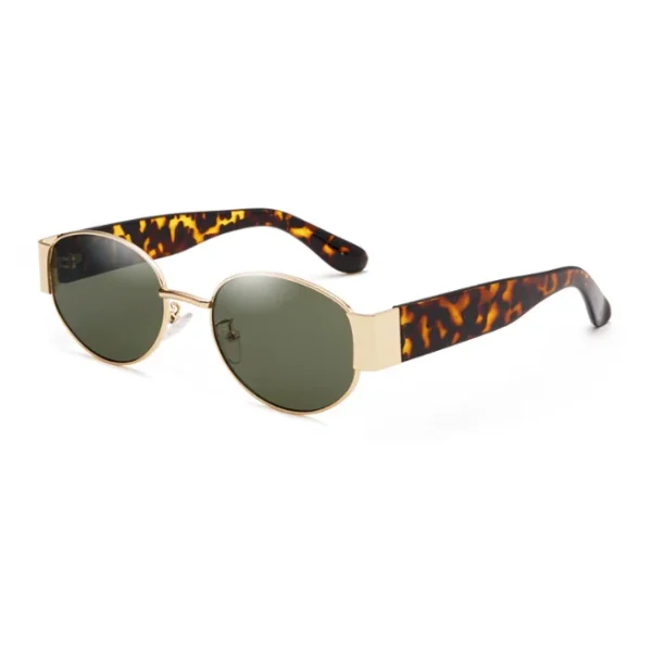 Retro Oval Sunglasses Small Metal Sunglasses for Women Men Trendy Fashion Sun Glasses UV400 Shades - Image 5