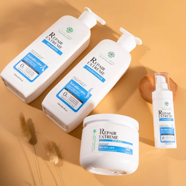 Wholesale Organic Natural Repair Hair Care Set Silicone Free Shampoo Conditioner Moisturizing Repair Hair Mask for Daily Use - Image 3