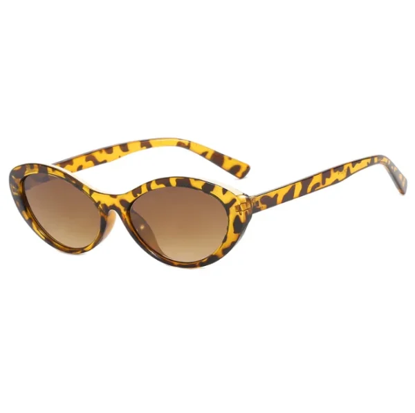 Retro Oval Cateye Sunglasses for Women Men Trendy Vintage 90s Cat Eye Sun Glass UV400 Shades Fashion Eyewear - Image 3