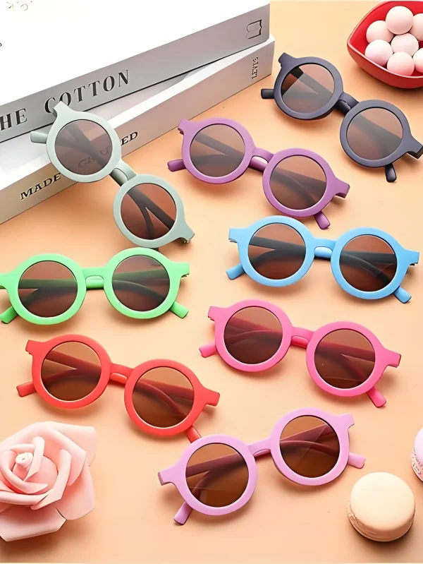 Kids Sunglasses Cute Round Sunglasses Toddler Glasses for Kids Boys Girls Beach Outdoor Sports - Image 4