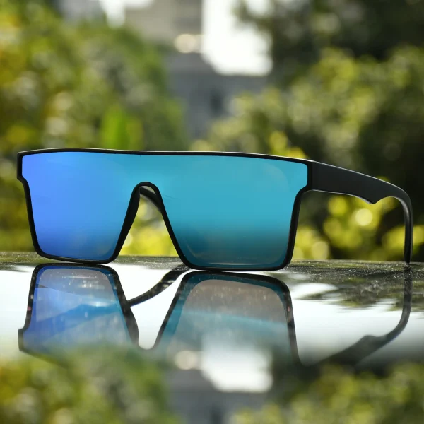 LMA Brand Designer Oversized Square Shades Custom Logo Rectangle Cycling Flat Top MirrorPolarized Sunglasses Men Fishing - Image 2