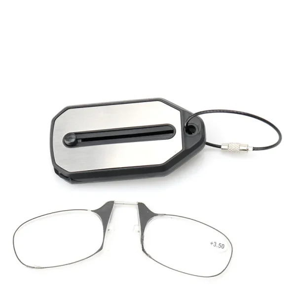 LMA 6130 New Fashion Nose Clip Reading Glasses Lightweight TR90 Convenient Personalized Retro Personality Mini Eyewear 2024 - Image 4