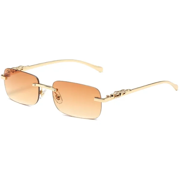 High Quality Fashion Rectangle Punk Sunglasses Women Men Trendy Rimless Small Square Frameless Sun Glasses 2024 - Image 5