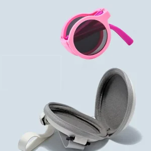 Cute Round Kids Sunglasses UV Protection Flexible Glasses Shades Children Ultralight Folding Sunglasses