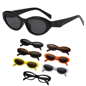Oval Retro Trendy Sunglasses for Women Fashion Cool Cute Sun Glasses Women 2024 UV400 Custom Logo
