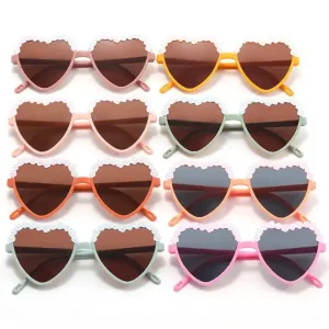 Heart Shape Children Sunglasses Uv400 Kid Sunglasses Cute Flower Sunglasses for Baby Custom logo 2024