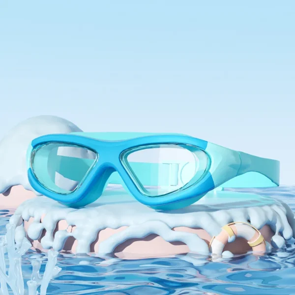 GD High Quality Leisure Colorful Wide View Uv protection Swimming Goggles Kids - Image 3