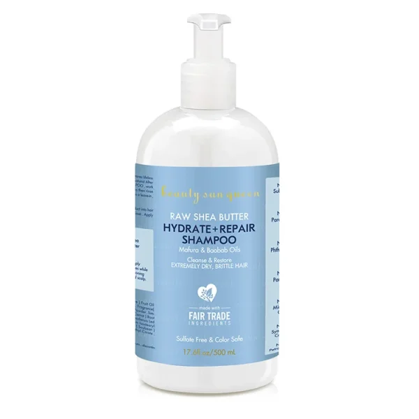 Private Label Shea Butter Hair Care Sets Repair & Hydrate Moisturizing Shampoo and Conditioner - Image 4