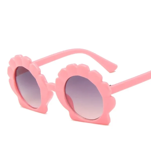 61028 Kids Sunglasses Cute Sunflower Shell Jelly Color Girls Glasses Sunglasses Trendy Boys Irregular Sunglasses - Image 6