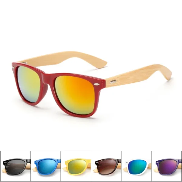 Newest PC Bamboo Women Sun Glasses Unisex Eco Friendly Custom logo Shades Bamboo Wooden Sunglasses for Men - Image 2