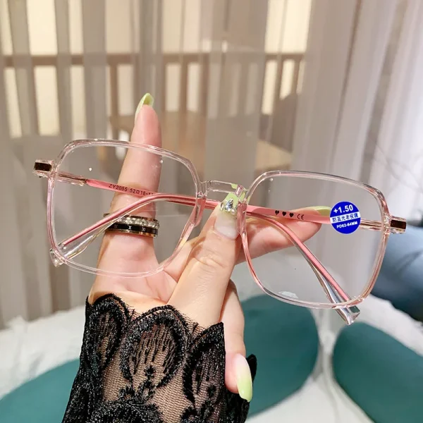 2055 Anti-blue Light Reading Glasses Fashionable Young Reading Eyeglasses High Definition Large Frame Reading Glasses 2023 - Image 6