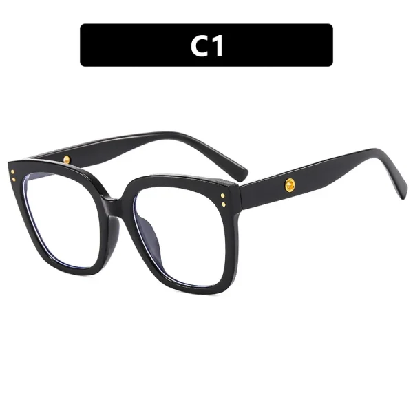 234 Newest Big Square Glasses Frame Designer Rivet Anti Blue Light Glasses Women Trendy Eyeglasses Frame for Prescription - Image 6