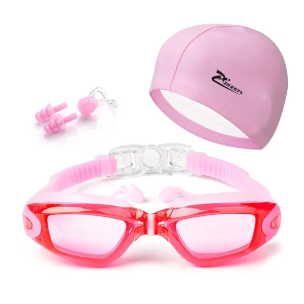 Custom logo Cap Nose Clip Earplug Packages Goggles for Swim No Leaking Adult UV Protection Triathlon Anti Fog Swimming Glasses - Image 6