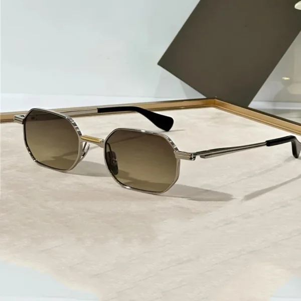 Lmamba 3502 Custom High Quality Metal TR Frames Sun Glasses Men 2025 Vintage Polygon Polarized Sunglasses Women