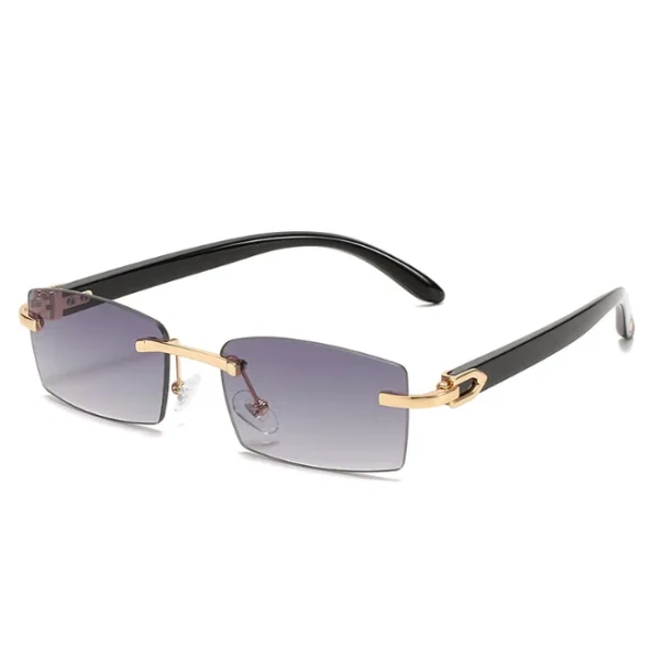 Trendy Punk Rectangle Sunglasses Men Women Fashion Rimless UV400 Shades Driving Sun Glasses Frameless Gradient Sunglasses - Image 4