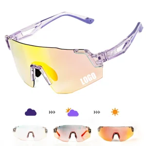 LMA Professional Brand Riding Glasses Transparent Purple TR Frame Photochromic Lens Sports Goggles Box ANSI Z87.1 Sunglasses