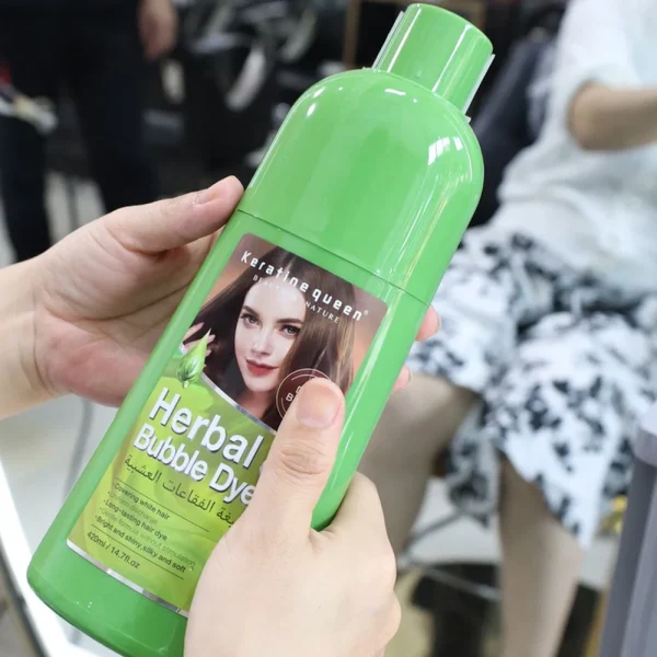 Easy Use Bubble Dye Plant Dye Hair Color Cream Bubble Hair Dye Black Cover White Hair - Image 4