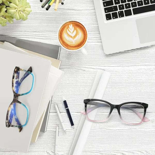 Lmamba Custom Luxury Designer Oversized Square Glasses Frames Fashion  Eyeglasses Blue Light Blocking Reading Glasses - Image 3