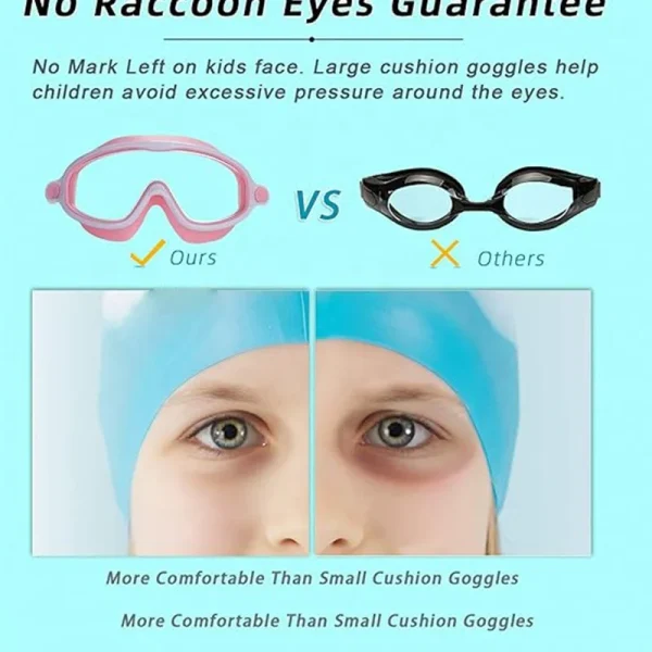 Professional Wide Vision Anti Fog Swimming Goggles No Leaking UV Protection Adjustable Swim Goggles for Kids - Image 4