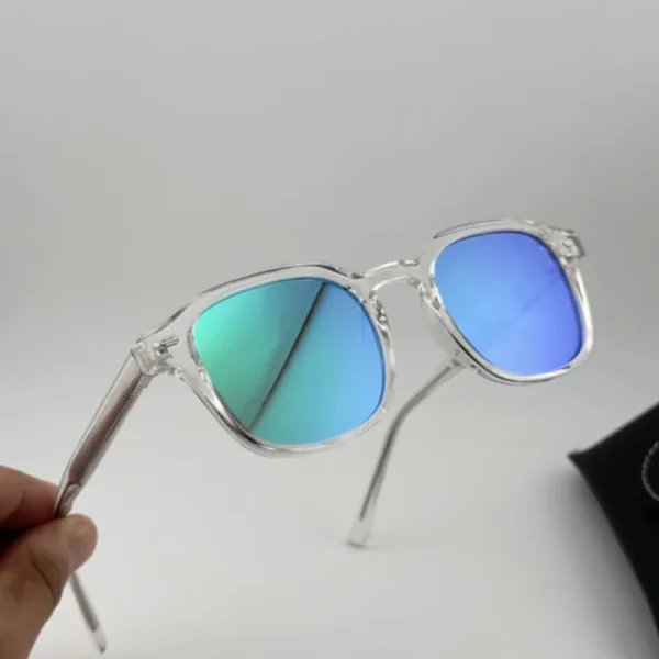 LMA 3507 Vintage High Quality Rectangle Designer Classic Shades Mirror Green UV400 Anti-Reflective Lens Unisex Sunglasses - Image 2