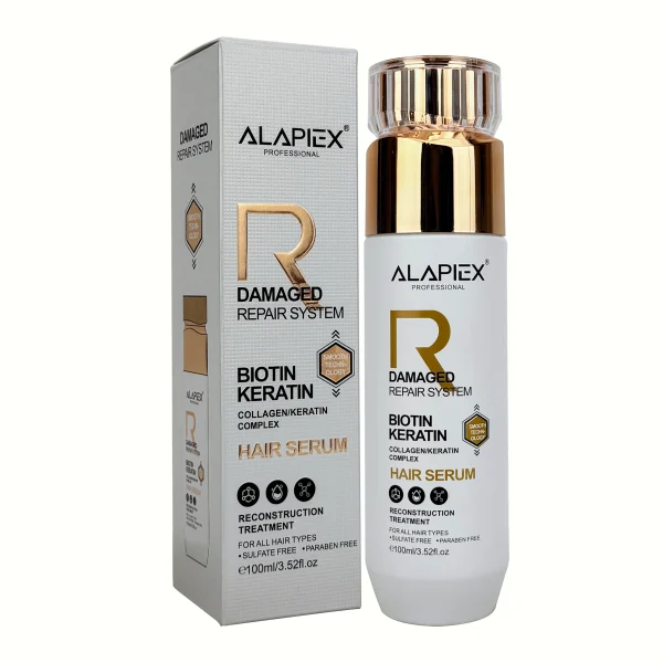 100ml Hair Serum Shine Frizz Control Dry Damage Essential Oil Biotin Keratin Silky Hair Oil Collagen Treatment