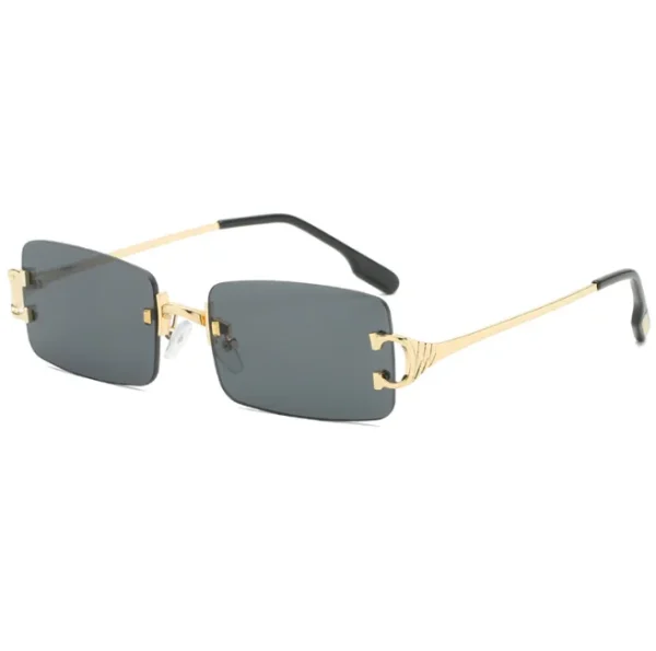 2024 New Rimless Rectangle Sunglasses for Women Fashion Frameless Square Glasses for Men UV400 Eyewear Unisex Shades - Image 5