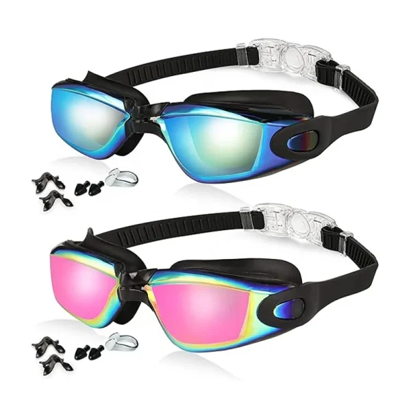 Professional Anti Fog Swimming Goggles No Leaking UV Protection Wide View Swim Goggles for Women Men Adult Kids - Image 2