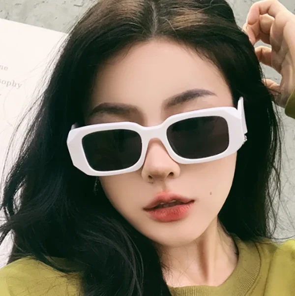 Vintage Rectangle Sunglasses Shades Women Men Custom logo Sunglasses Retro Lentes De Sol Modernos Para Mujer - Image 2